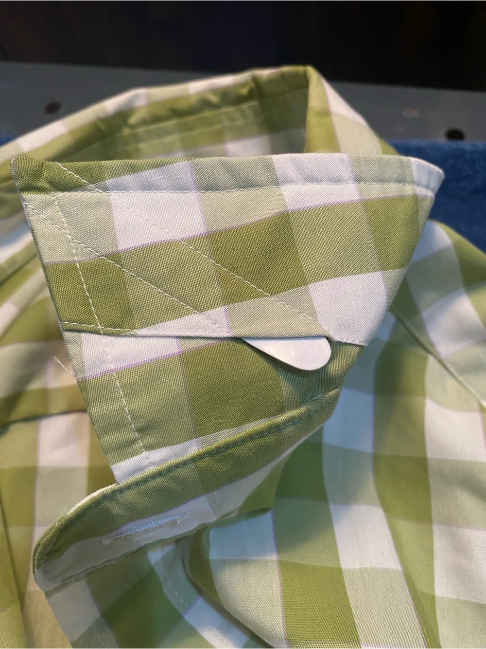 Banana Republic Green and White Plaid Button-Down Shirt